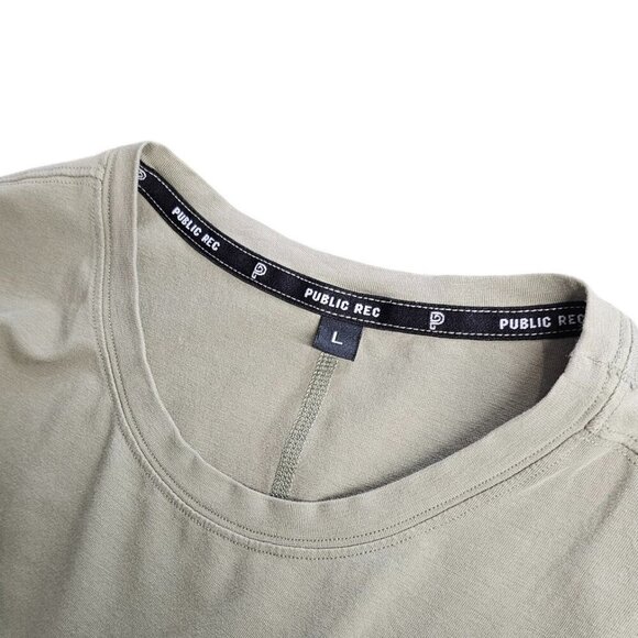 Public Rec Womens Go To Tank Open Back Shirt Dress, Green, Cotton, Tencel, Large - Picture 5 of 9